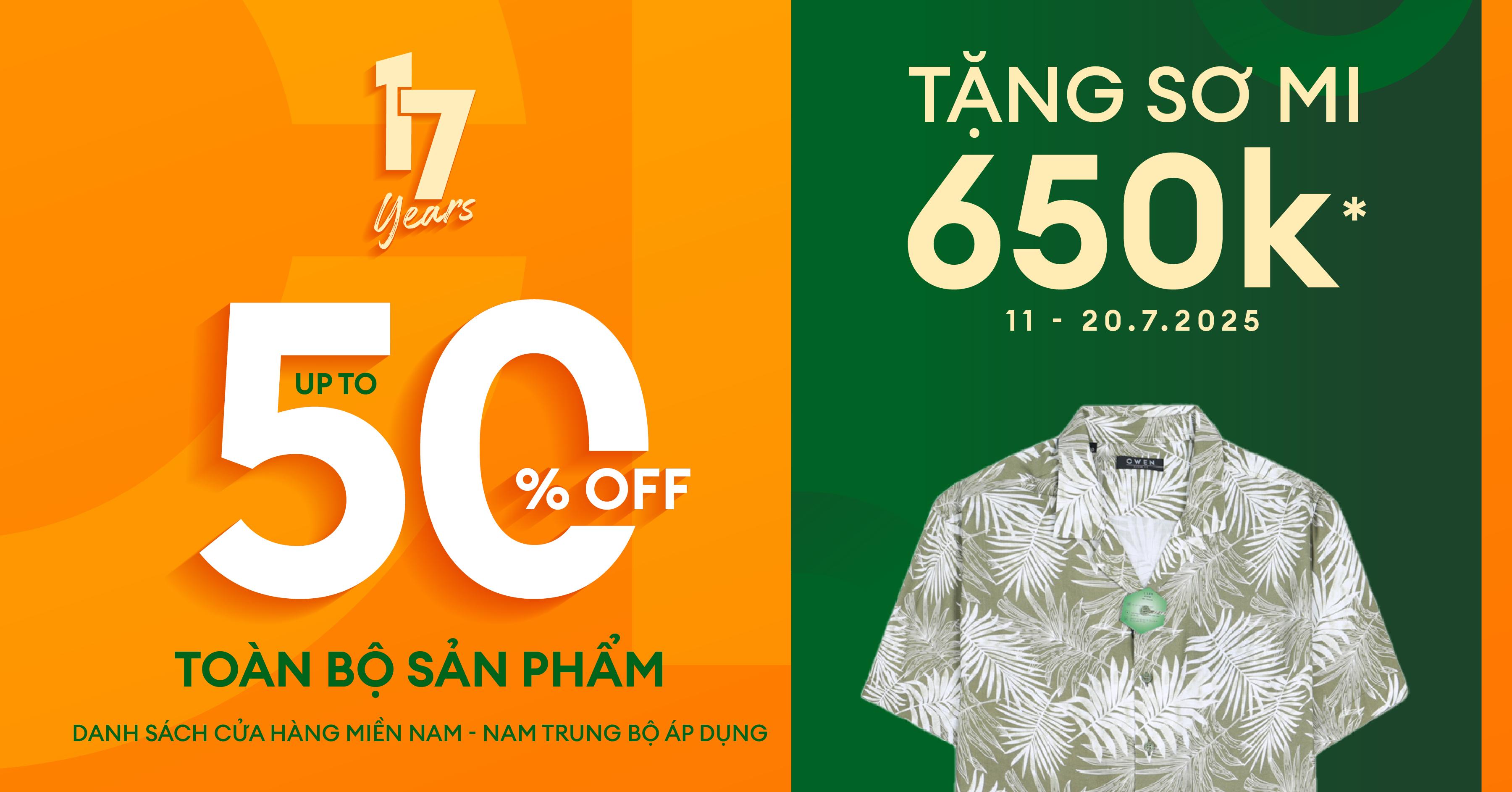DANH SÁCH CỬA HÀNG MIỀN NAM - NAM TRUNG BỘ ÁP DỤNG CHƯƠNG TRÌNH SALE SINH NHẬT