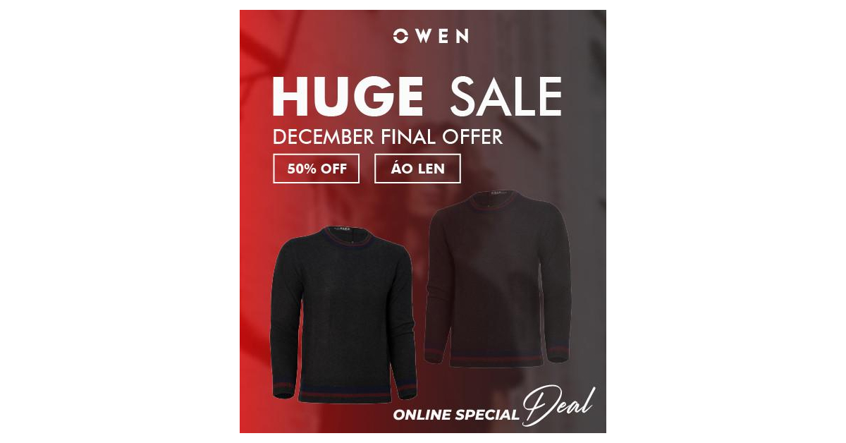 CHÀO ĐÔNG VỀ, ÁO LEN OWEN ƯU ĐÃI ĐẾN 50%!