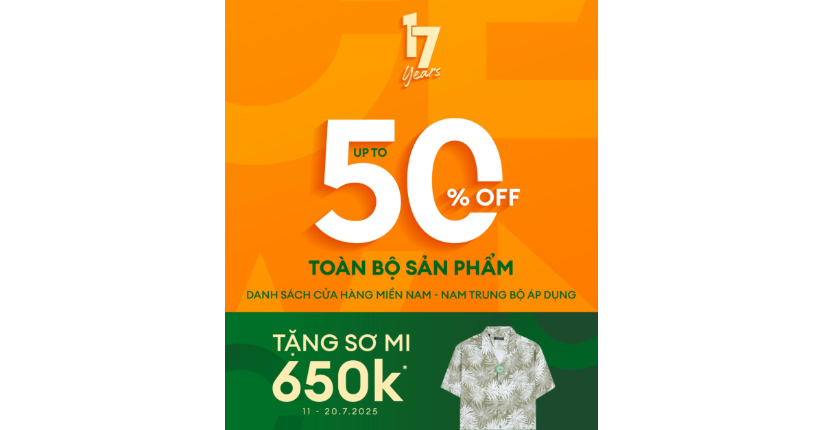 DANH SÁCH CỬA HÀNG MIỀN NAM - NAM TRUNG BỘ ÁP DỤNG CHƯƠNG TRÌNH SALE SINH NHẬT