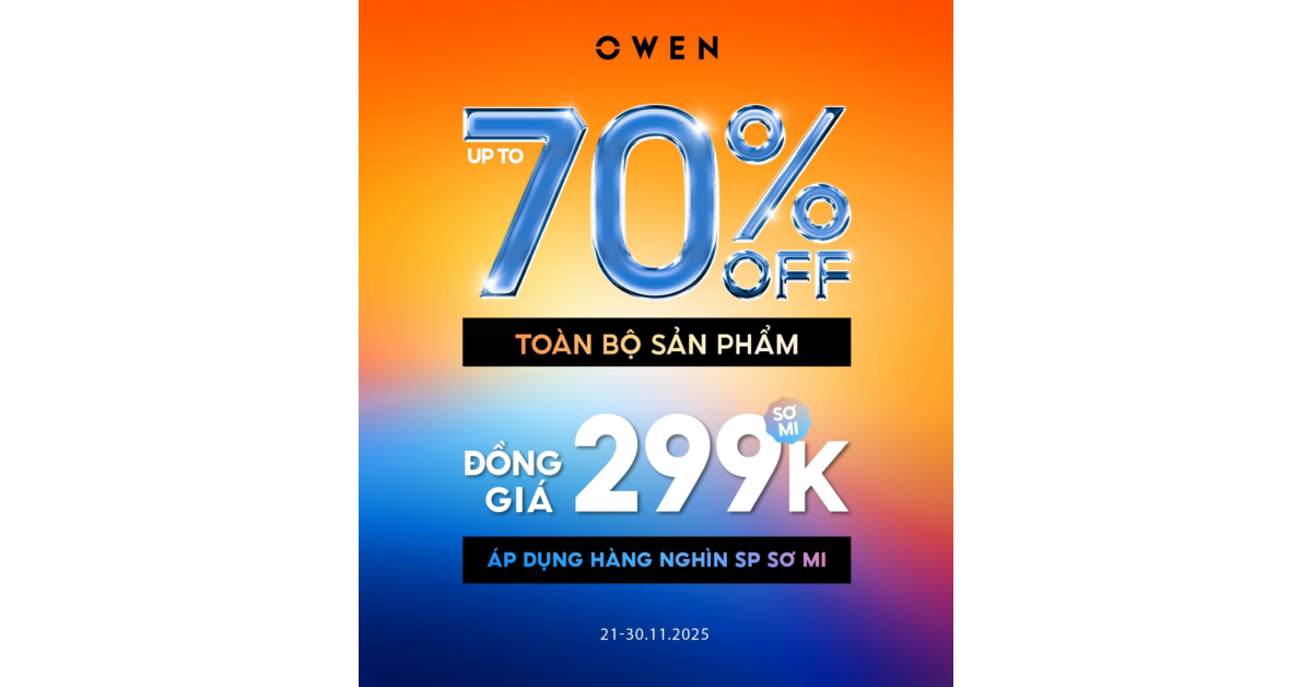 BLACK FRIDAY | SALE UP TO 70% TOÀN BỘ SẢN PHẨM - SƠ MI ĐỒNG GIÁ 299K (*)